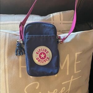 Kipling Navy and Pink Crossbody Bag